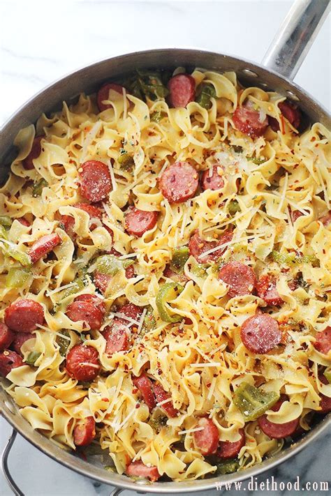 One-Pot Turkey Sausage and Noodles | Sausage recipes, Pasta dishes, Main dish recipes