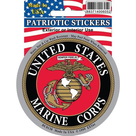 United States Marine Corps Sticker 3-1/4" - Walmart.com - Walmart.com