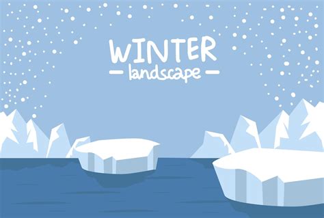 Arctic landscape in winter season 1877273 Vector Art at Vecteezy