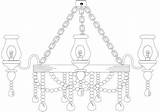Candelabra Lamp Coloring Page sketch template