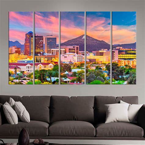 Downtown Tucson Wall Art Decor Tucson Arizona Large Canvas Art | Etsy