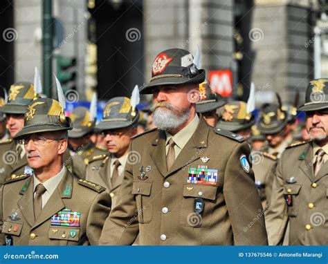 Alpine Italian Military Forces during a Parade Editorial Photo - Image ...