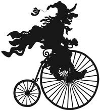 Witch On Bicycle Free Stock Photo - Public Domain Pictures