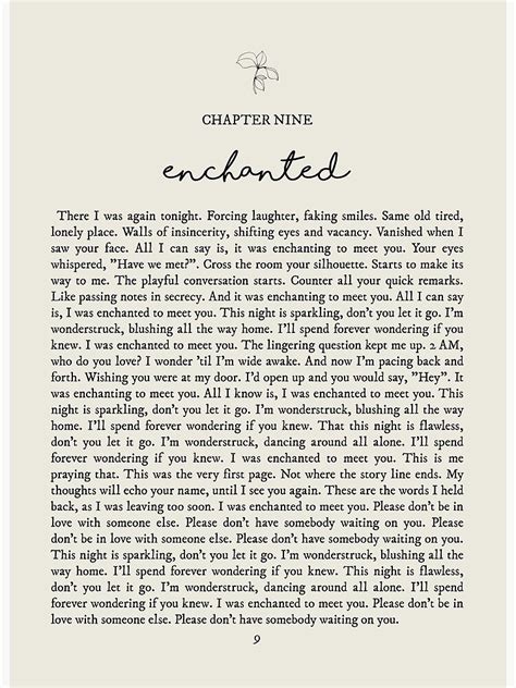 "Enchanted Lyrics" Art Board Print for Sale by queseraseraa | Redbubble