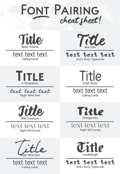 Font Pairings