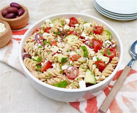 Easy to Make Greek Whole Wheat Pasta Salad Recipe