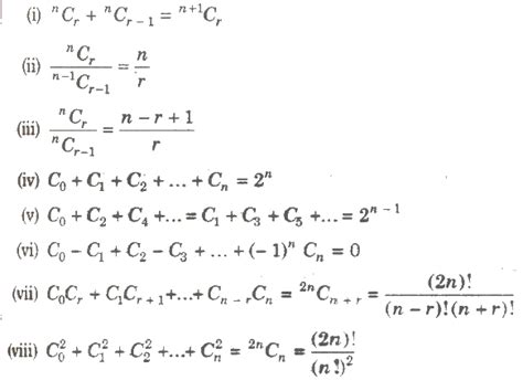 CBSE Notes Class 11 Maths Binomial Theorem and Mathematical Induction