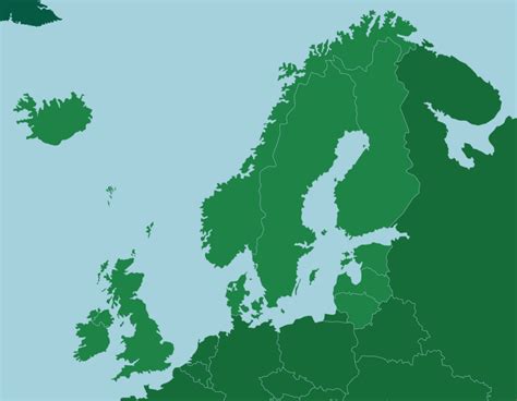 Northern Europe: Countries - Map Quiz Game - Seterra