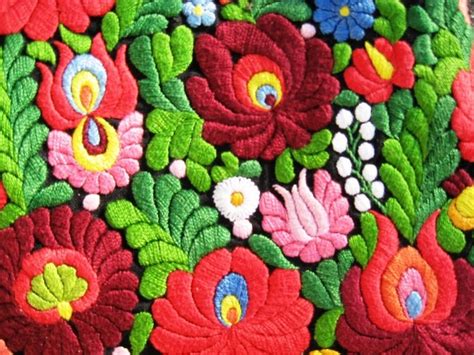 Hungarian folk art embroidery Matyo Roses - Art Kaleidoscope