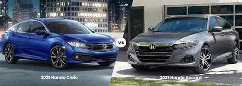 2021 Honda Civic vs Accord | Price, MPG, Dimensions | Seating, Cargo Space