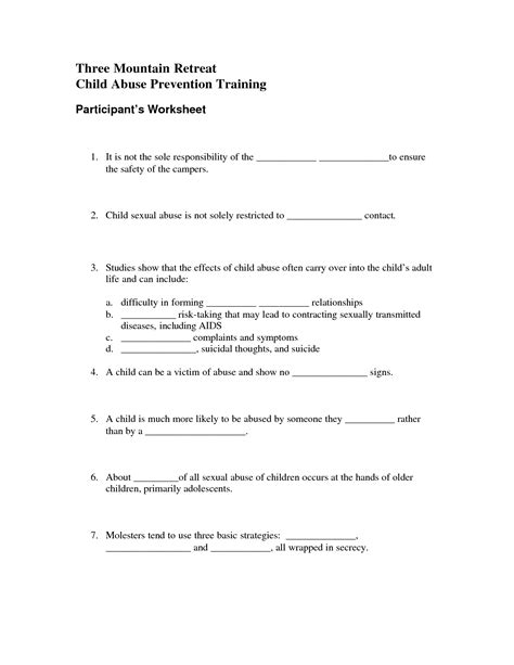 14 Responsibility Worksheets For Teens / worksheeto.com