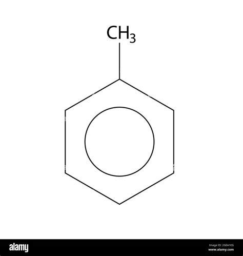 Chemical Structure of Toluene, Anatomy Of Toluene, Molecular structure of Toluene, Chemical ...