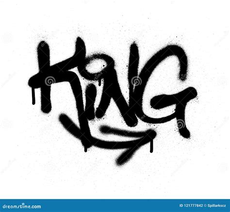 Graffiti Tag King Sprayed with Leak in Black on White Stock Vector ...