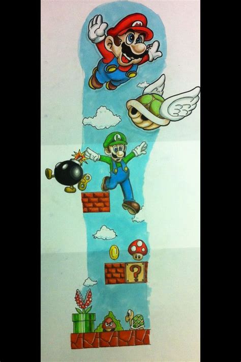 Mario tattoo sleeve design | Tatuagem super mario, Desenhos para tatuagem, Tatuagem casal