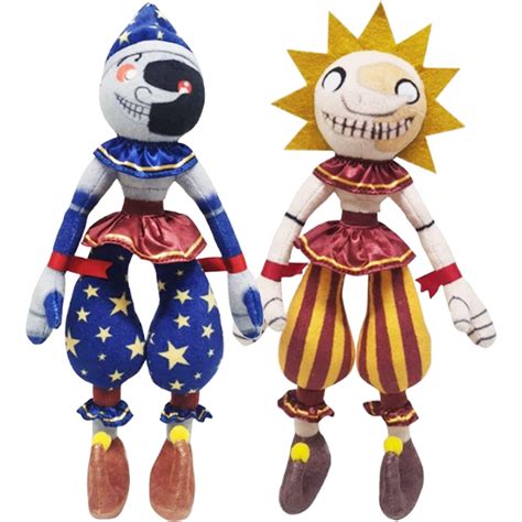 Buy 28cm/11in Sun Moondrop Plush FNAF,FNAF Security Breach Plushies Sun and Moon,Sun FNAF Clown ...