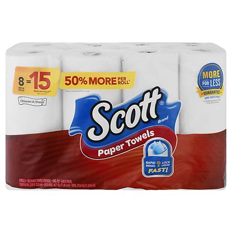 Scott Paper Towels Choose-A-Sheet Mega Rolls - 8 CT | Paper Towels ...