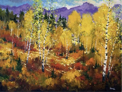 Oil, Canvas: Fall in Alberta by Artist, Neil Patterson | Landscape paintings, Canadian art, Painting