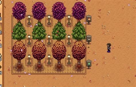 Tree Produce Farm Ideas | Stardew valley, Stardew valley farms, Stardew ...