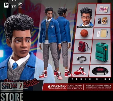 Young Rich 1:6 Miles Morales School Uniform, Hobbies & Toys, Toys & Games on Carousell