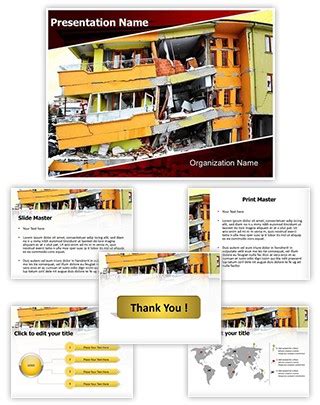 Earthquake PowerPoint Presentation Template With Editable Charts