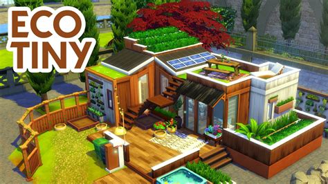 TINY ECO HOME 🌱 // Sims 4 Speed Build - YouTube