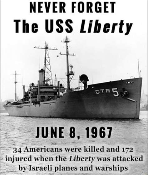 NEVER FORGET The USS liberty JUNE 8, 1967 34 'Americans were killed and 172 -injured when the ...