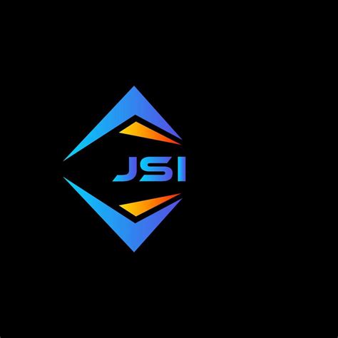 JSI abstract technology logo design on Black background. JSI creative ...