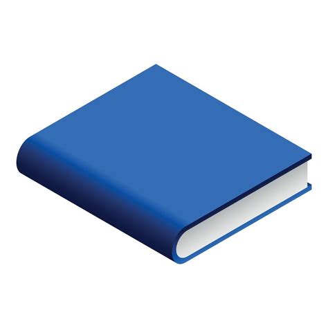 Blue book icon, isometric style 14360796 Vector Art at Vecteezy