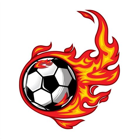 soccer ball on fire design Vector illustration. 14912929 Vector Art at Vecteezy