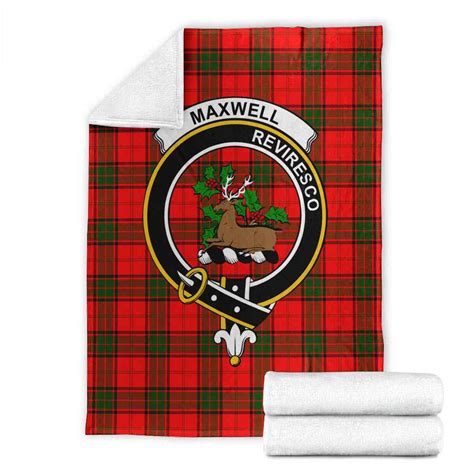 Scottish Maxwell Clan Crest Tartan Blanket