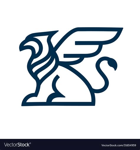 Gryphon logo design Royalty Free Vector Image - VectorStock