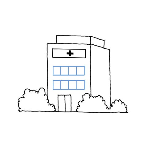 How to Draw a Hospital - Step by Step Easy Drawing Guides - Drawing Howtos