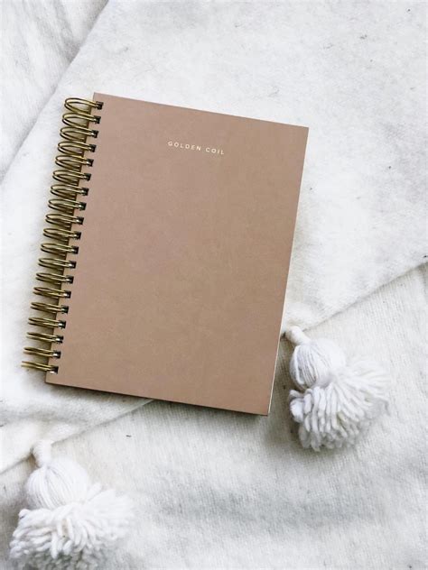 Neutral Colored Planners | Golden Coil | Custom notebook covers, Mom ...