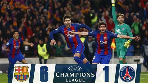 FC Barcelona 6 - 1 PSG ( Barca !! God OF Football !! 2017 ) highlights - YouTube