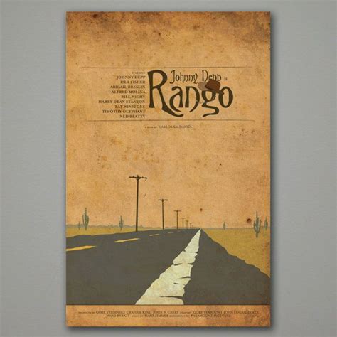 Rango Movie Poster - 11x17 Animated Family Film Art Print. via Etsy ...