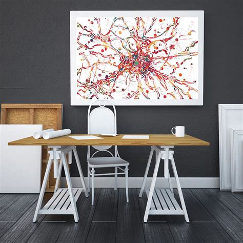 Brain Cell Anatomy Art Print Nerve Cell Watercolor Brain Art | Etsy