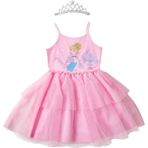 Disney Princess Kids Cinderella Tulle Dress - Pink | BIG W