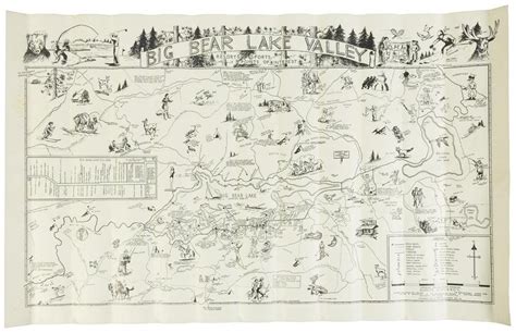 Pictorial map of Big Bear Valley, 1946 in United States