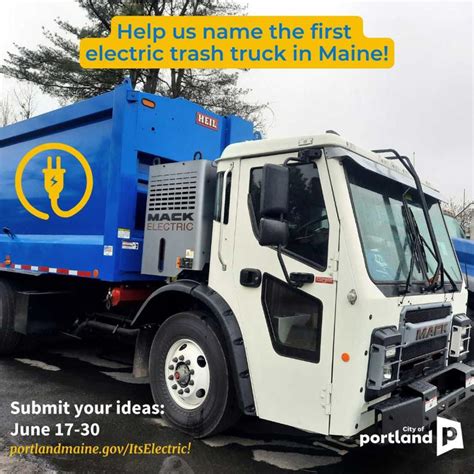 Name the trash truck: Portland unveils Maine's first electric garbage truck