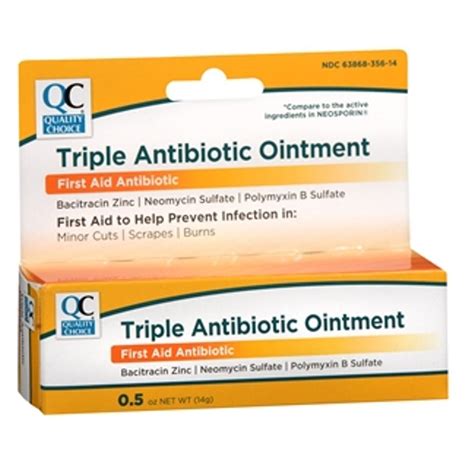 4 Pack Quality Choice Triple Antibiotic Ointment First Aid 0.5 Ounce Each - Walmart.com ...