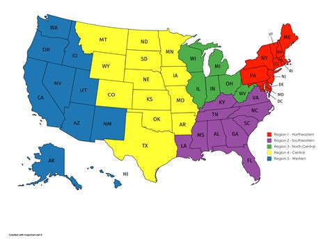 Map Of Usa With Regions Map 2023 - Printable Map Of The US