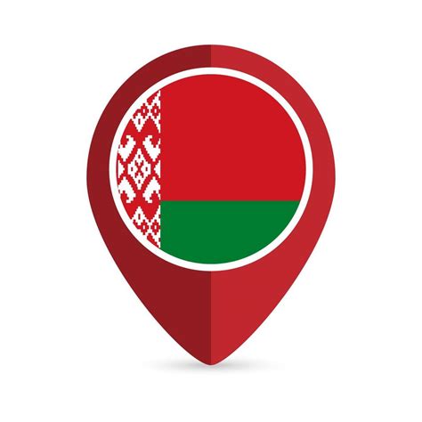 Map pointer with contry Belarus. Belarus flag. Vector illustration ...