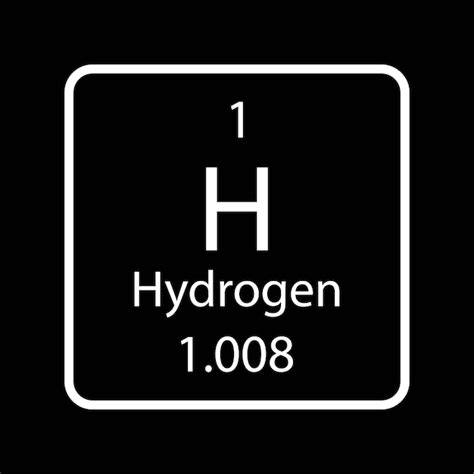 Premium Vector | Hydrogen symbol Chemical element of the periodic table ...