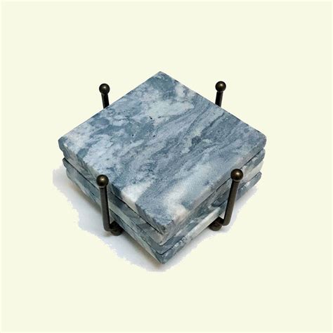 Square Marble Coasters. Elegant & Beautiful & Functional.