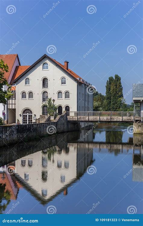 River Ems in the Center of Warendorf Stock Image - Image of monument ...