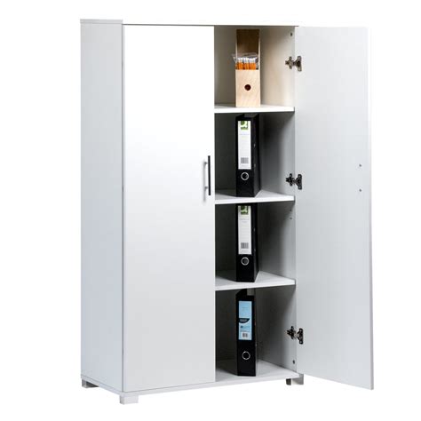 SD-IV02 White 2 Door Storage Cabinet | Locking Doors 1400mm