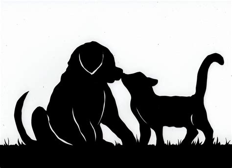 Dog Cat Silhouette | Free download on ClipArtMag