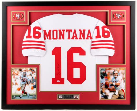 Joe Montana Autographed Signed Framed San Francisco 49ers Jersey JSA