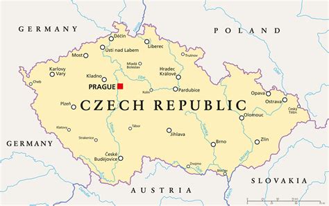 Political Map Of Czech Republic