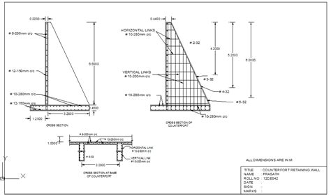 Retaining Wall Rebar Detail